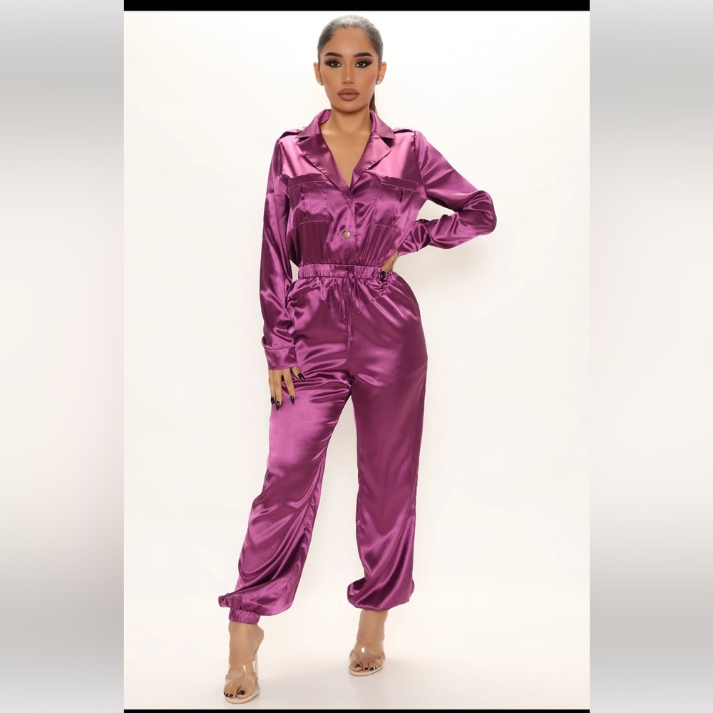 Fashion Nova out of stock purple “ready for the night” jumpsuit